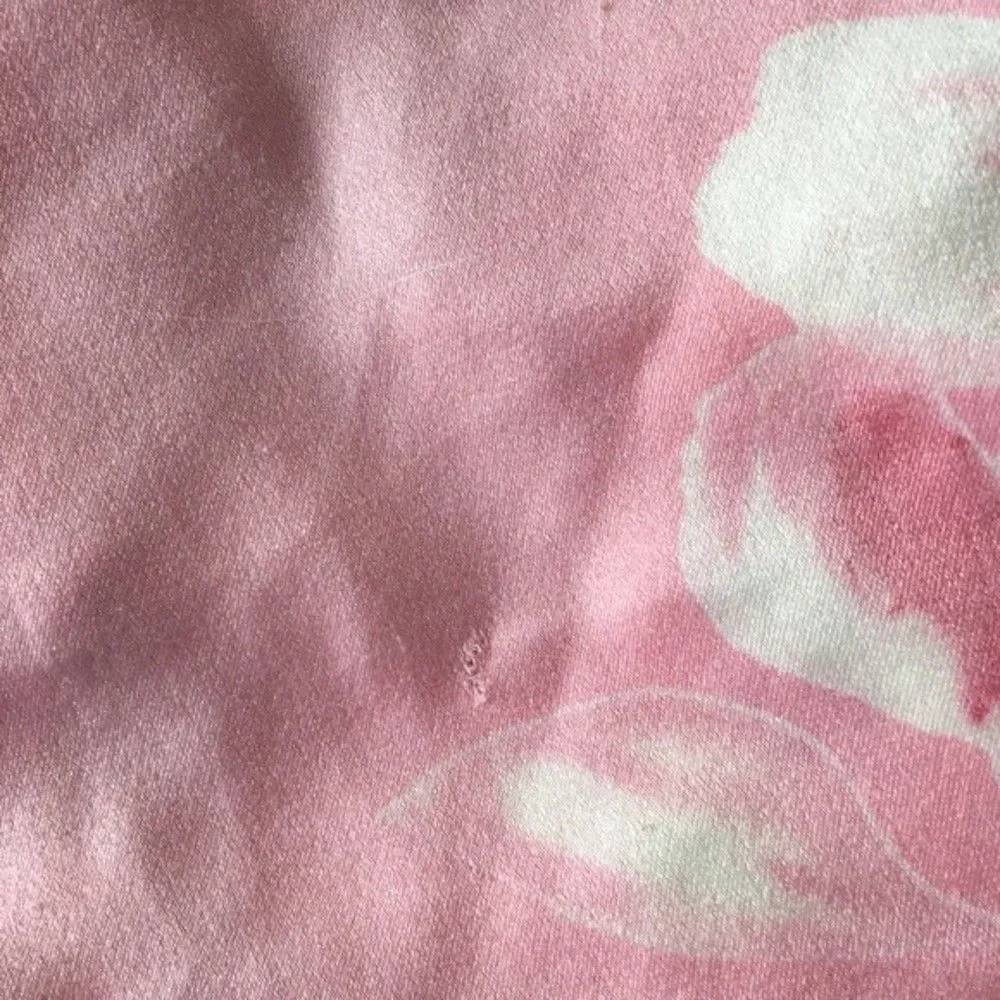 Vtg Y2k California Dynasty pink Floral Kaftan Casual 1-size wrap silky Robe Lady
